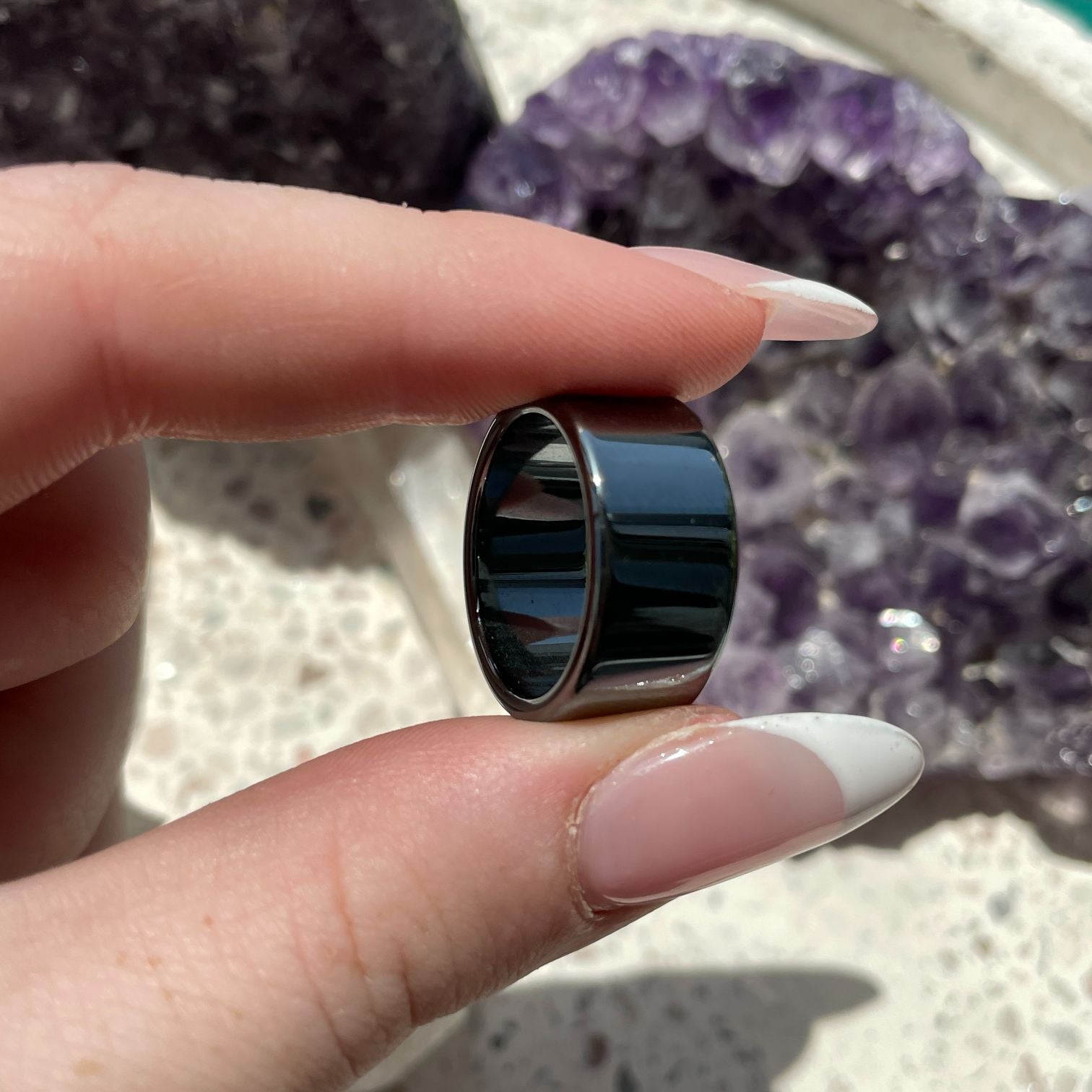 Hematite Ring - 8mm Hematite Ring - 8mm